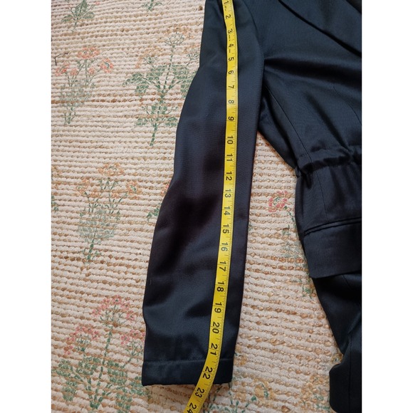 Theory Liquid Twill Drape Jacket Navy Size 4 NWT $475 Blazer Drawstring Waist - Picture 12 of 16